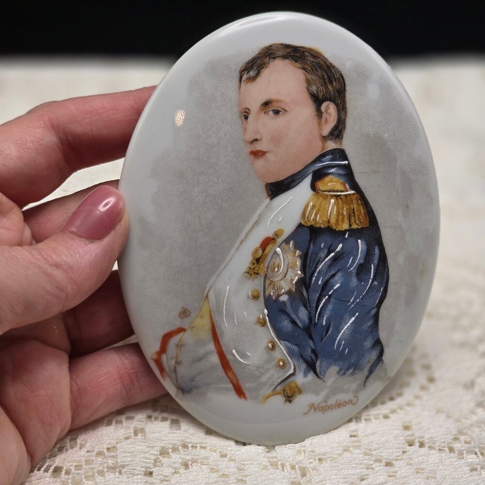 Lemoges Napoleon Porcelain Wall Plaque Collectible Hand Painted Decor